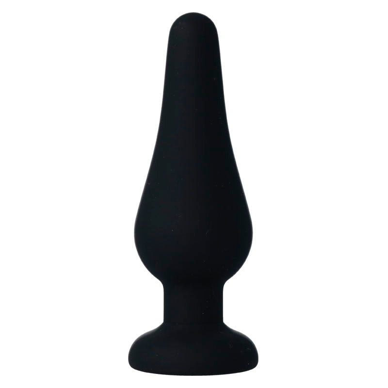 Intense - Analplug Pipo M Schwarzes Silikon 11 cm