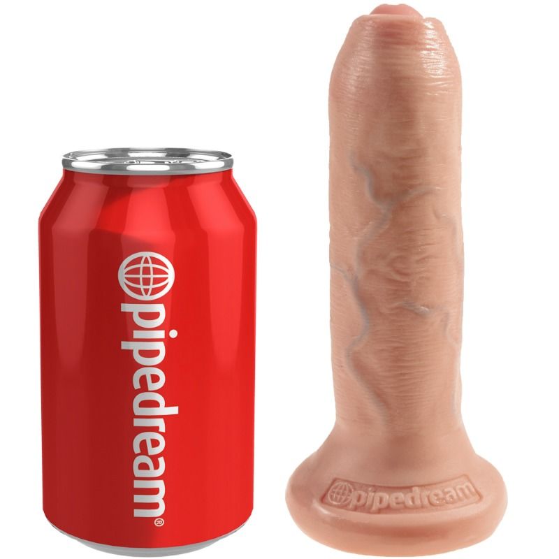 King Cock - Realistischer Dildo Ungeschnittenes Fleisch 15 cm