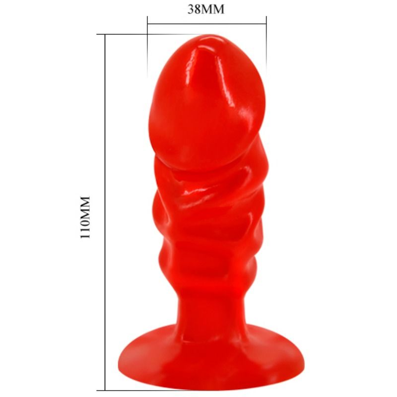 Baile - Unisex Analplug mit Rotem Saugnapf