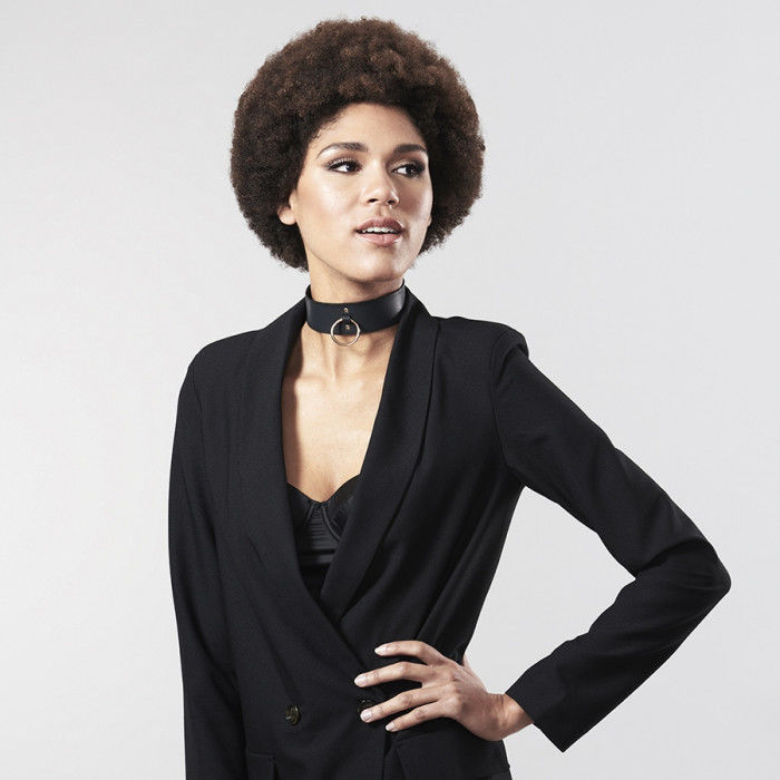 Bijoux Indiscrets Maze - Schwarze Halskette mit Riemen