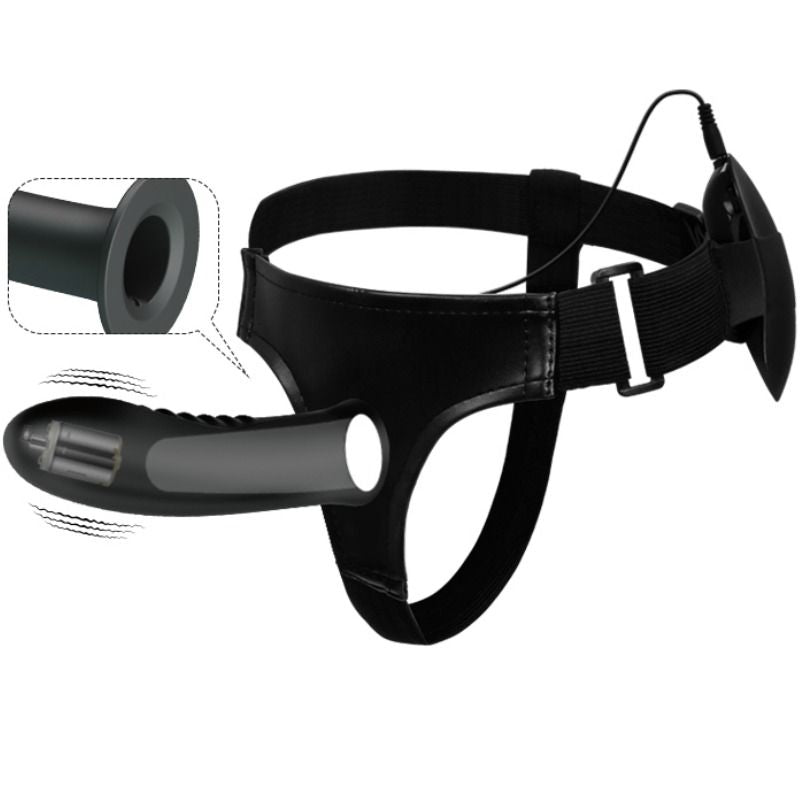 Pretty Love - Myron Strap-On mit Vibration und Hohldildo