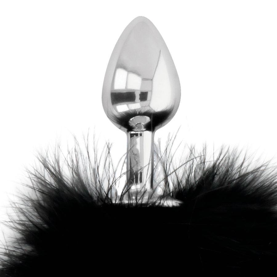Darkness - Extra Anal Buttplug mit Schwanz Schwarz 7 cm