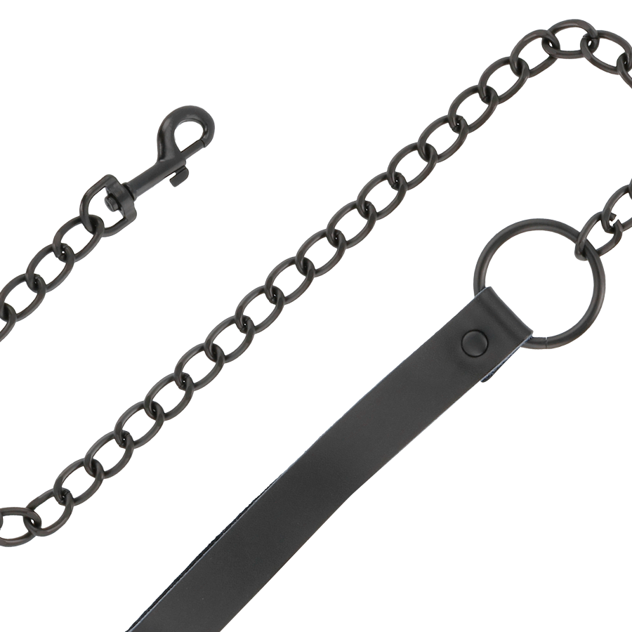 Darkness - Schwarze Halskette mit Kette