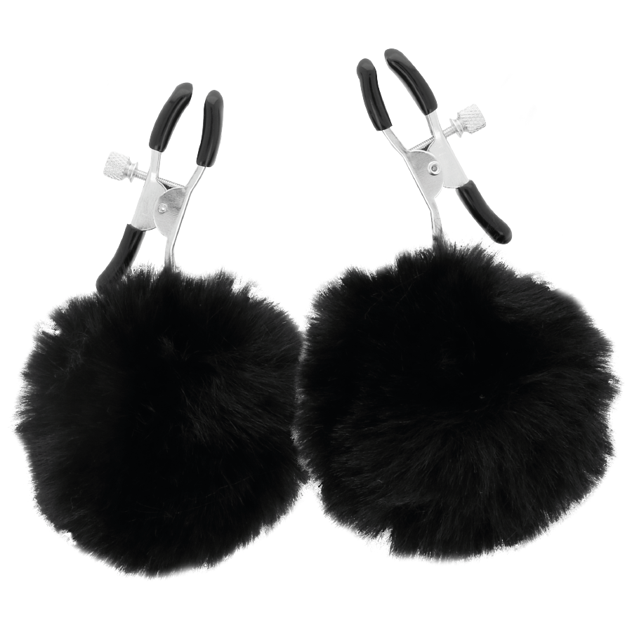 Darkness - Nippelklammern mit Pom Poms 1
