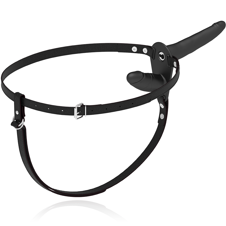 Fetish Submissive Harness - Doppelte Penetration Schwarzer Vibrator