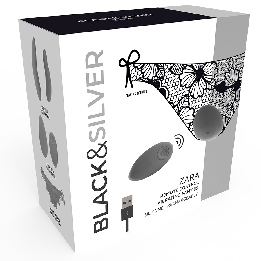Black&Silver - Zara-Stimulator mit Fernbedienung und Kostenlosem Höschen