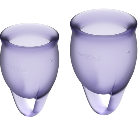 Satisfyer - Feel Confident Menstrual Cup Lila 15 + 20 ml