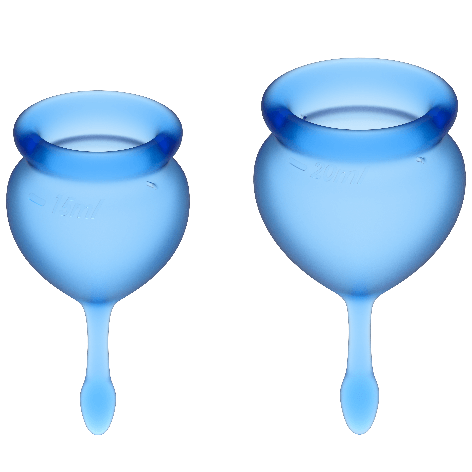 Satisfyer - Feel Good Menstrual Cup Dunkelblau 15 + 20 ml