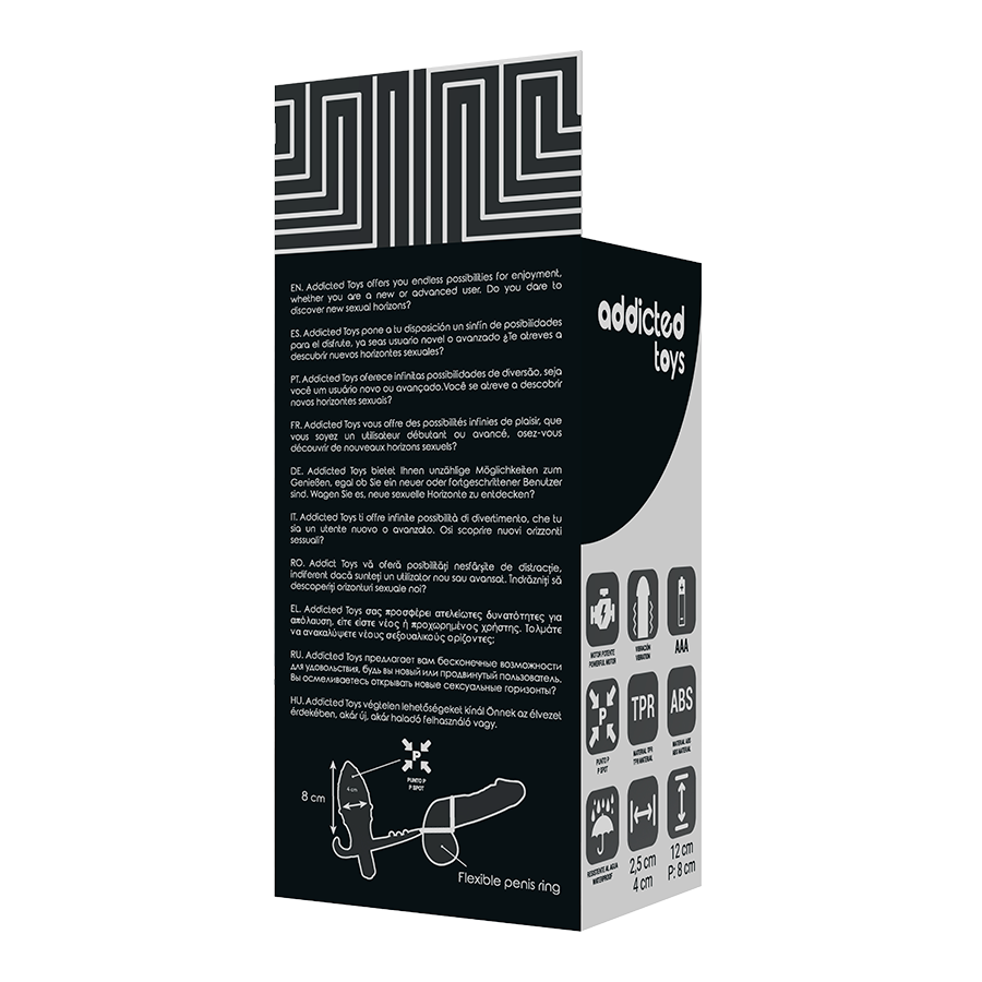Addicted Toys - Analplug mit Doppeltem Schwarzen Ring
