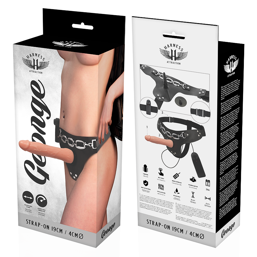 Harness Attraction - Rnes George Realistischer Vibrator 19 cm-x-4 cm