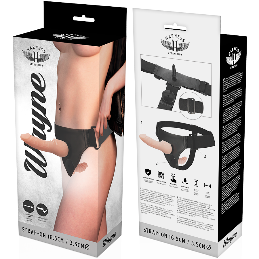 Harness Attraction - Wayne Double Penetraci N 16.5 cm-x-3.5 cm