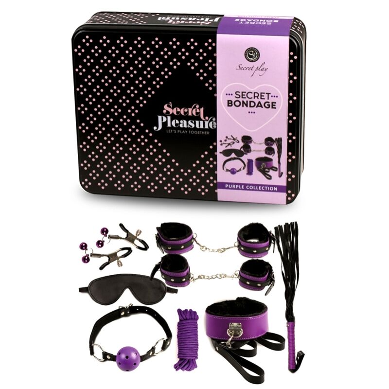 Secretplay - BDSM Set 8pcs Purble / Black.
