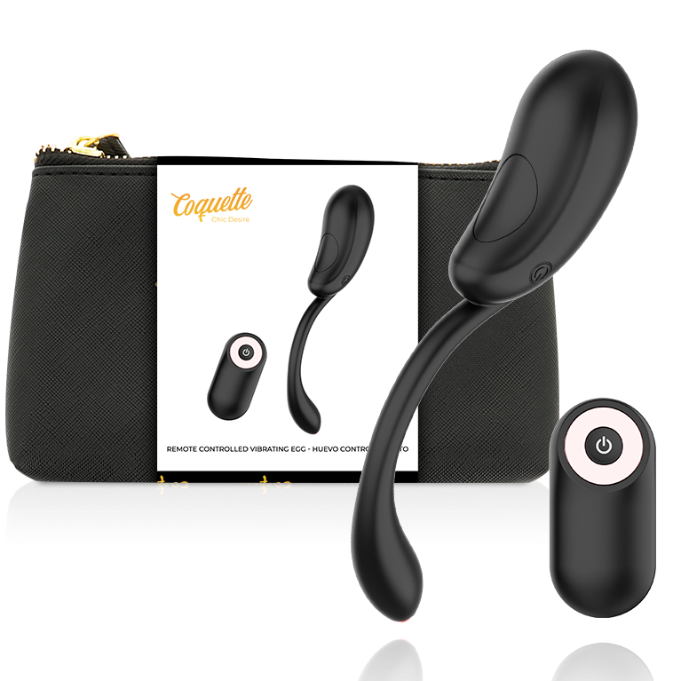 Coquette Chic Desire - Vibrationsei Fernbedienung Wiederaufladbar Schwarz/Gold