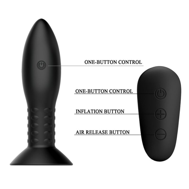 Mr Play - Stecker mit Schwarzen Rotierenden Bllen Fernbedienung