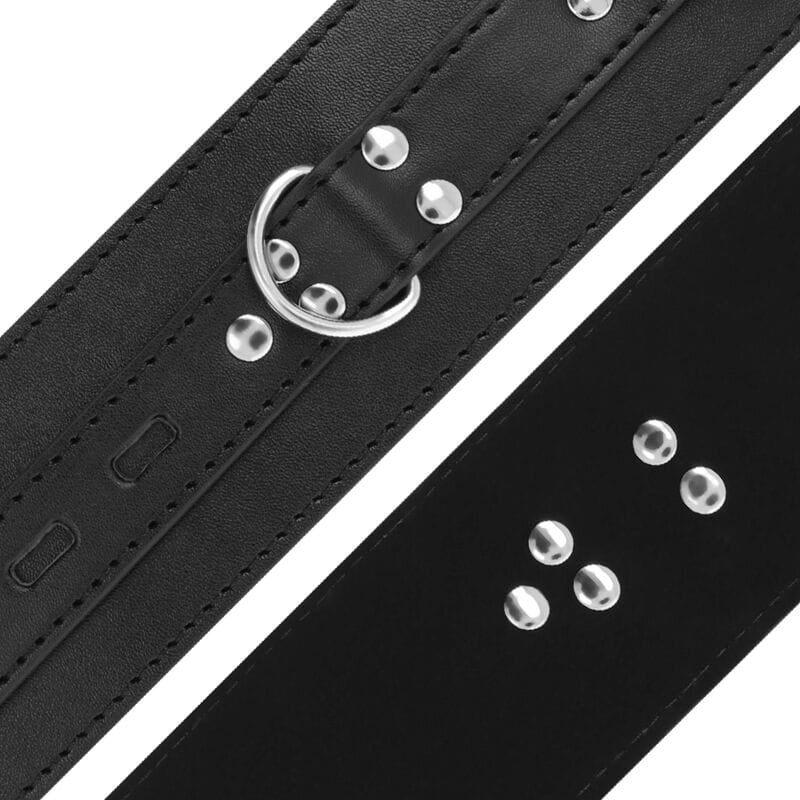 Fesselset Handschellen aus schwarzem Leder – Ansicht 3
