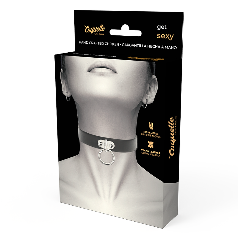 Coquette Chic Desire - Halskette aus Veganem Leder Fetisch-Accessoire