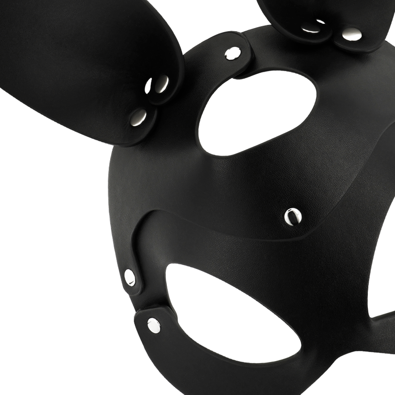 Coquette Chic Desire - Vegane Ledermaske mit Hasenohren
