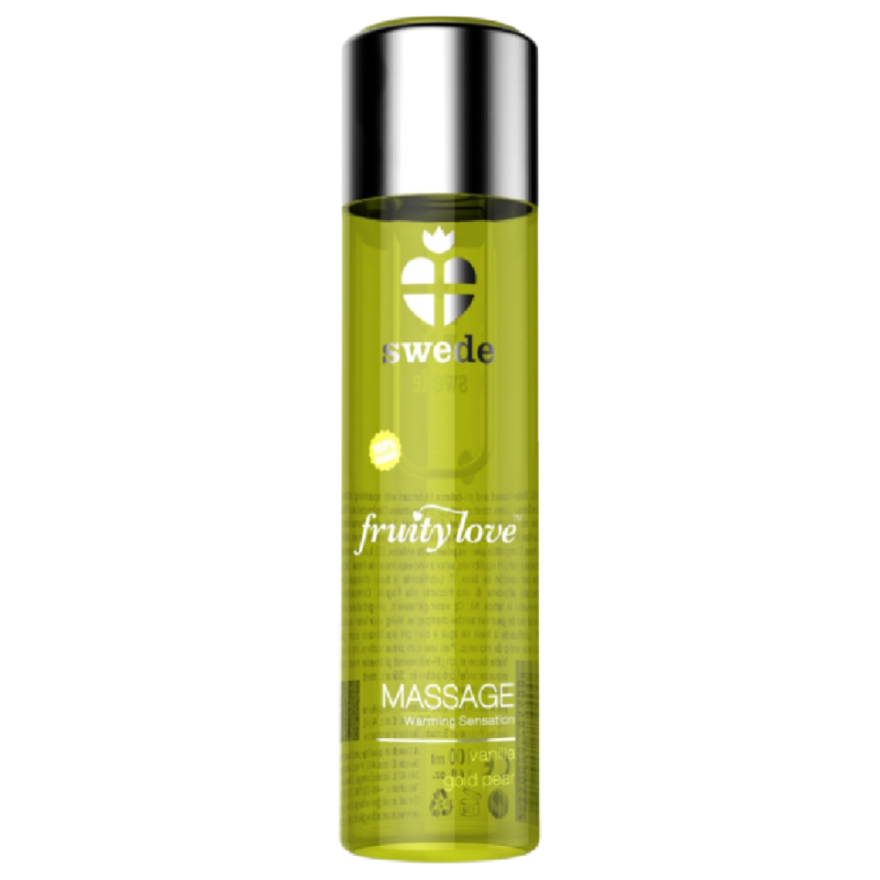 Swede - Fruity Love Massageöl mit Wärmendem Effekt Vanille und Goldbirne 120 ml