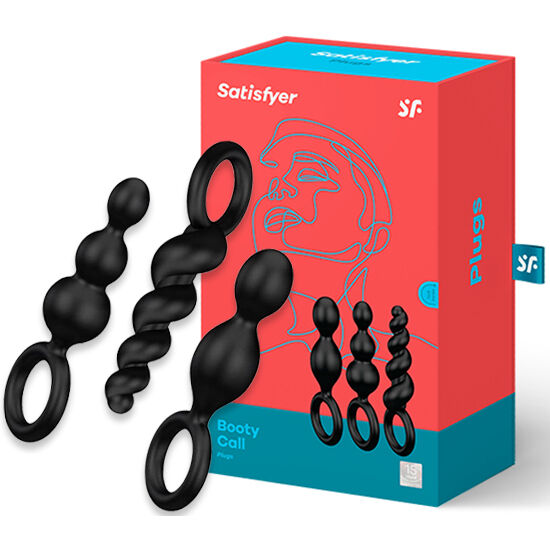 Satisfyer - Analplugs Set 3 St Schwarz