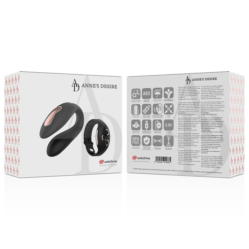 Anne's Desire - Dual Pleasure Tecnolog A Watchme Schwarz/Gold