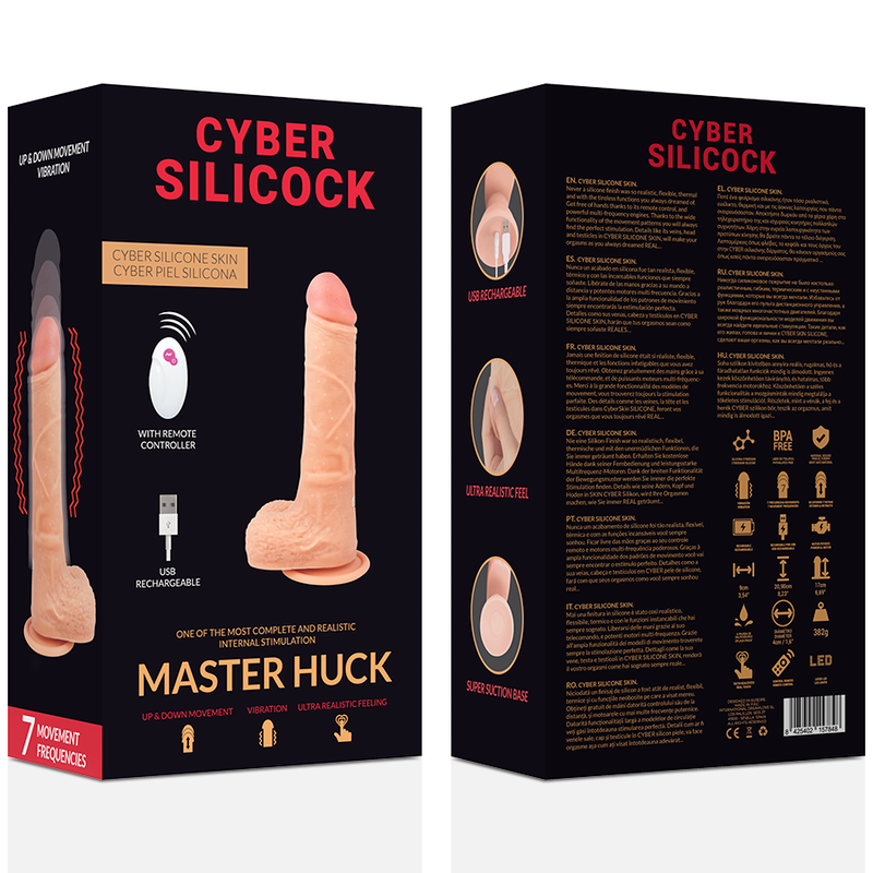 Cyber Silicock - Fernbedienung Realistisch Master Huck 20.9 cm-x-4 cm