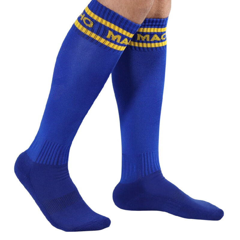 Macho - Lange Socken, Eine Grösse, Blau