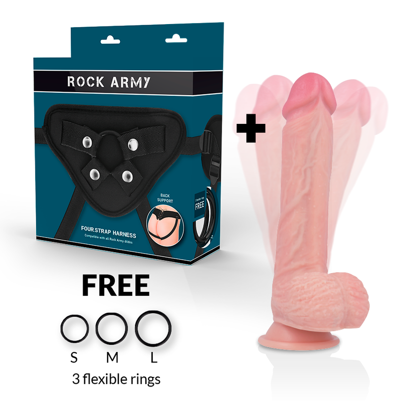 Rockarmy - Gurt + Hawk-Rotator und Vibrator 22 cm-x-4.6 cm