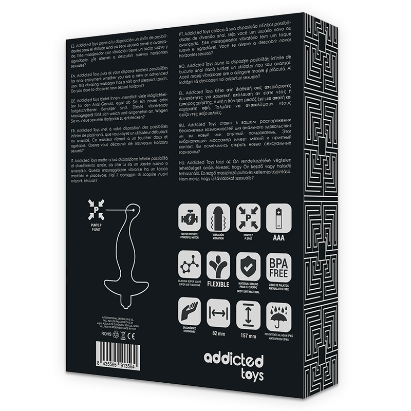 Addicted Toys - Analmassager mit Schwarzer Vibrationmodell 1