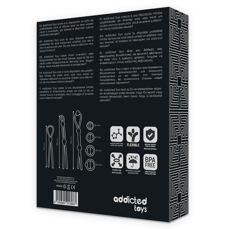 Addicted Toys - Flexibles Silikon-Cockring-Set 7-Teilig