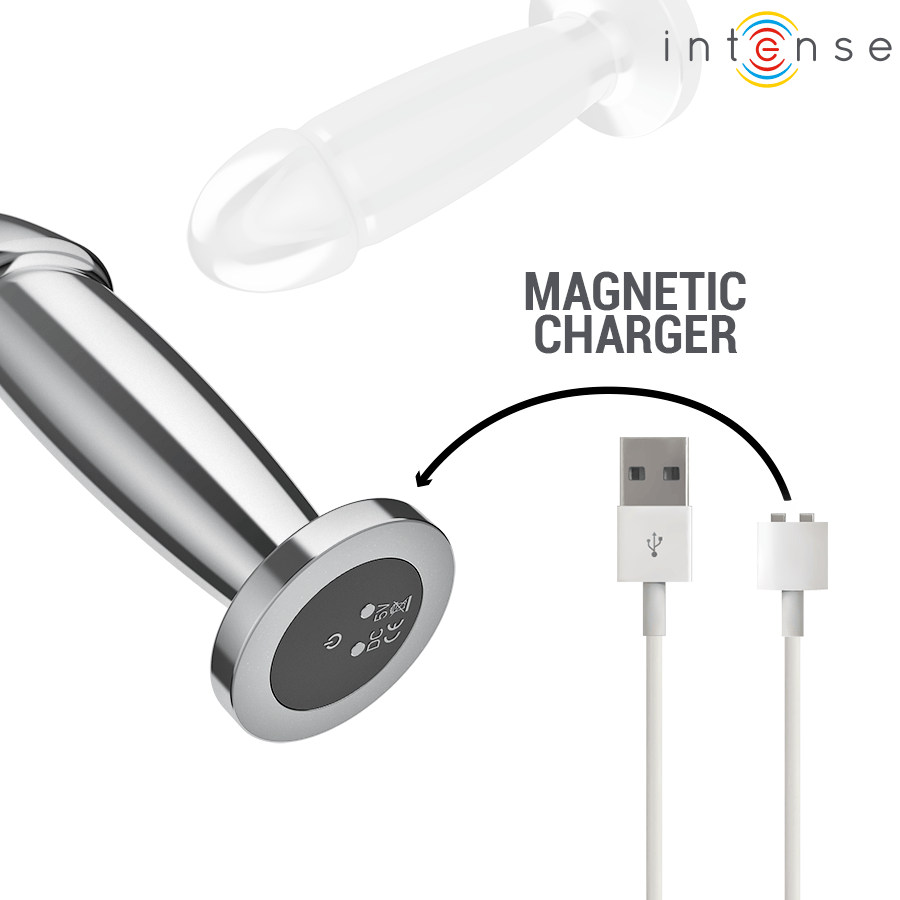 Analplug Plug 10 Vibrationen Metalldildo mit Fernbedienung M 11,8 cm.5