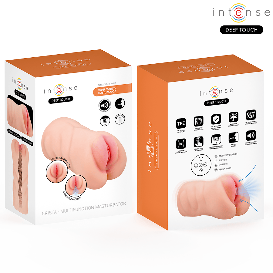 Masturbator Deep Touch Krista Vaginalmasturbator mit Saug- Vibrations- und Stimmeffekt 1.8