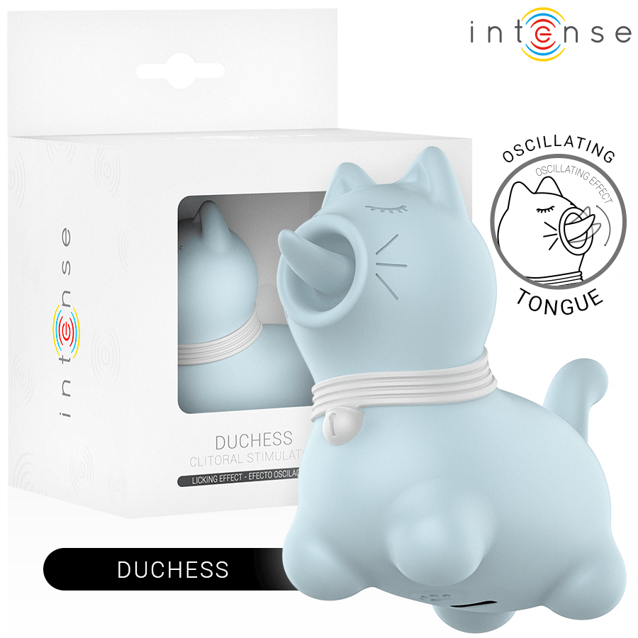 Auflegevibrator Duchess Stimulator mit Rotierender Zunge 360º Blau