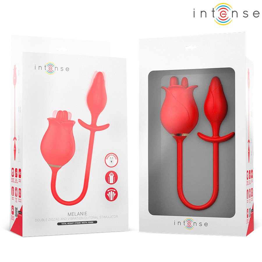 Auflegevibrator Melanie Doppelter Klitorisstimulator mit Zickzack-Zunge.2
