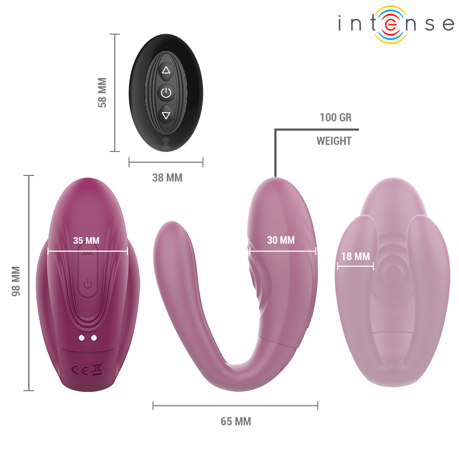 Vibrator Sandra Klappe- und Vibrationsklemmstimulator mit Fernbedienung.4