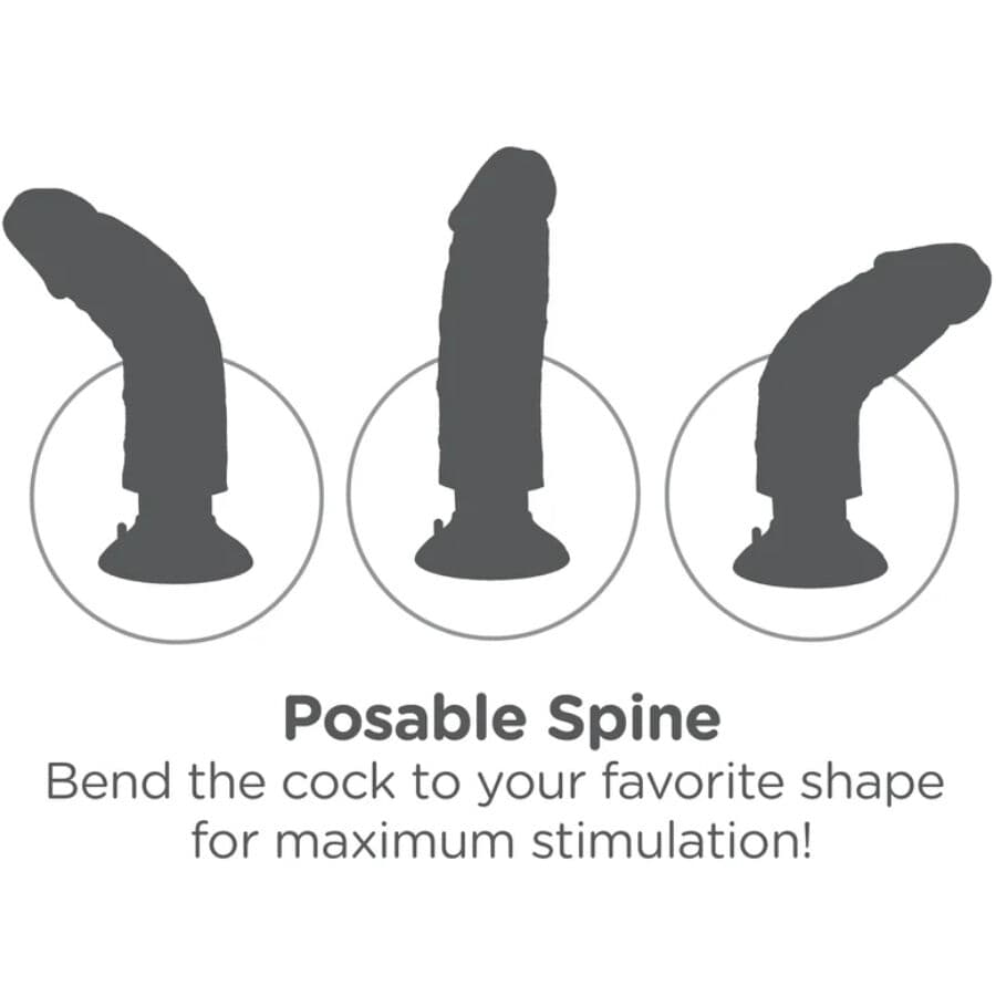 King Cock - Vibrierender Schwanz Braun 20,32 cm