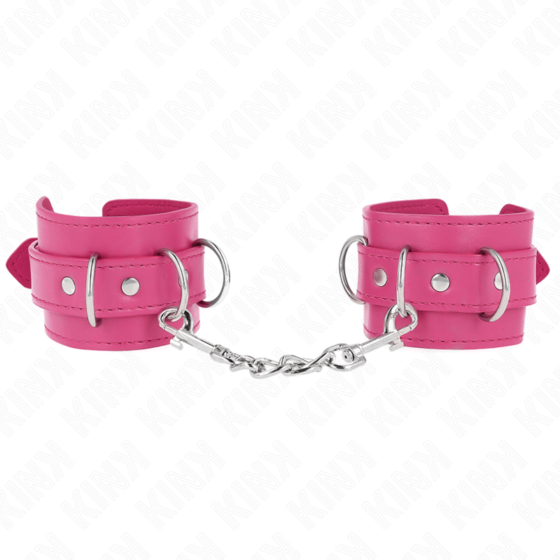 Kink - 3 D-Ring Handgelenkfesseln Verstellbar Rosa 17,5-25 cm x 6 cm