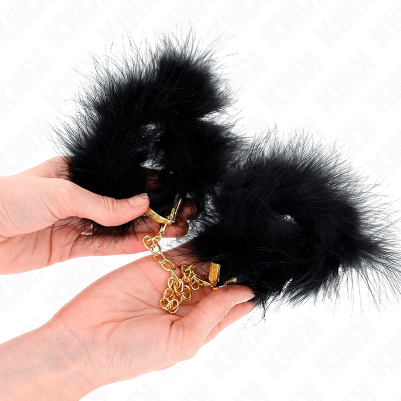 Kink - Federhandmanschetten mit Goldkette Modell 0