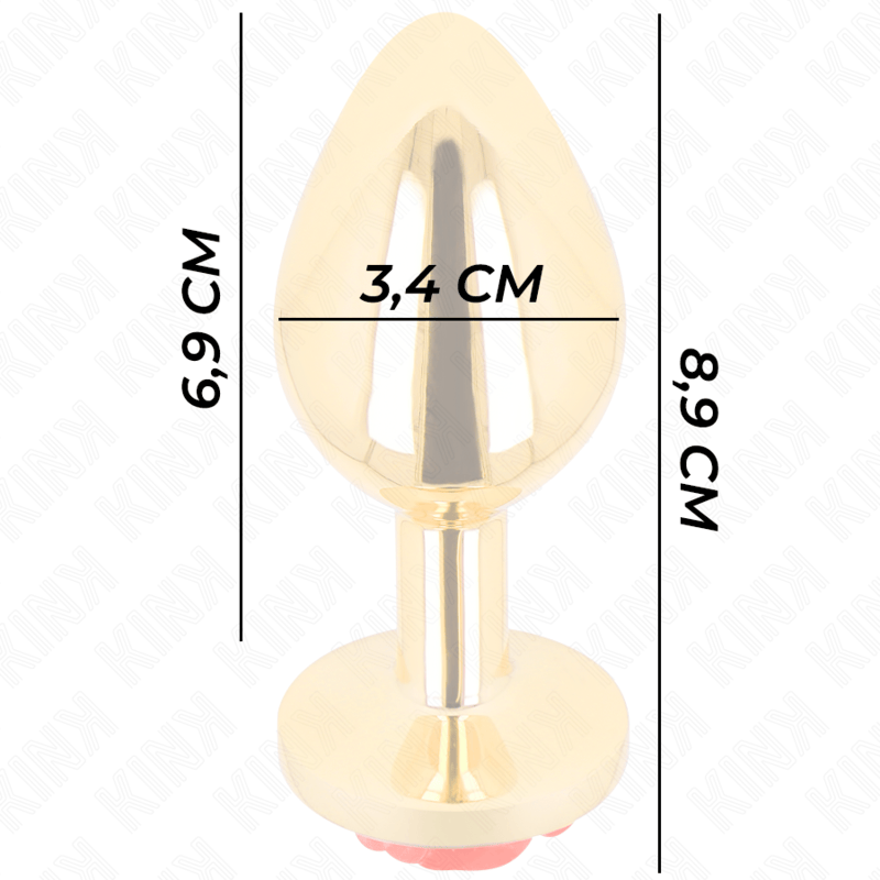 Kink - Plug Anal Gold Rose Rot Grösse M