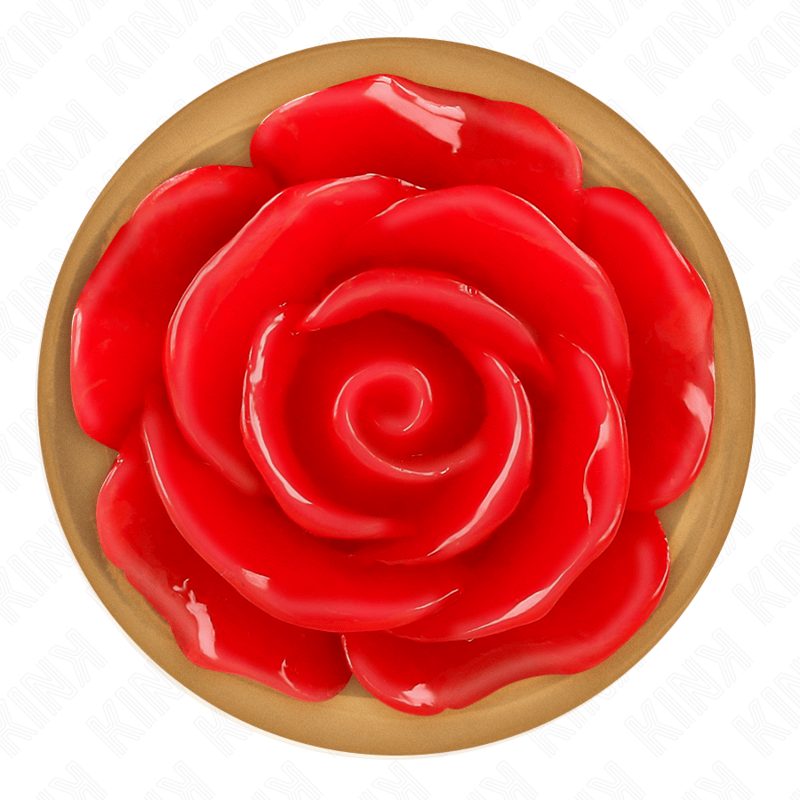 Kink - Rosa Goldener Analstecker mit Roter Rose S