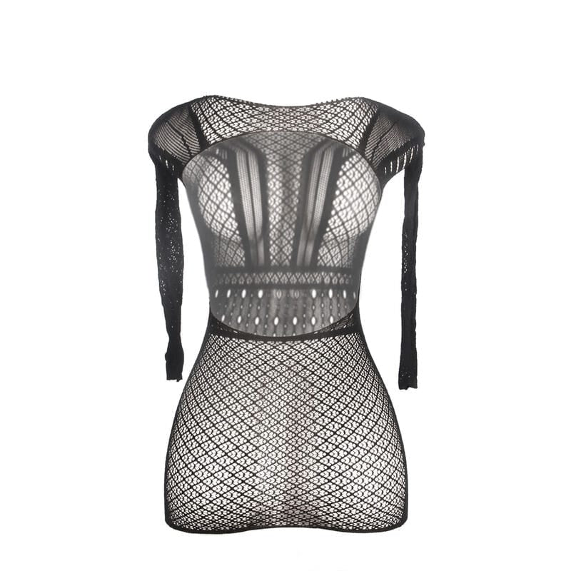 Kleid Kurzes Netzkleid mit nacktem Rücken Eine