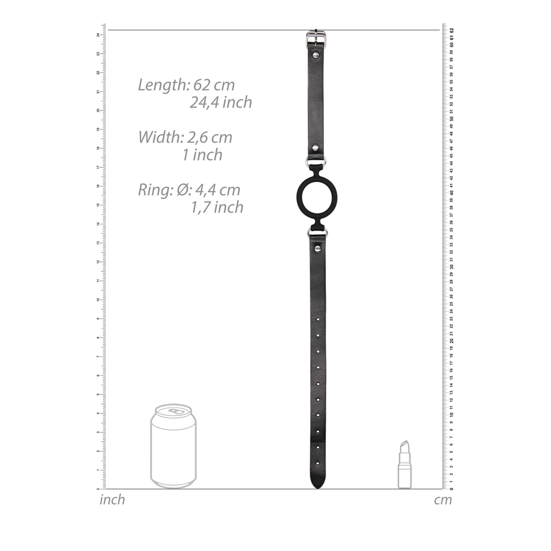 Knebel Ouch Silikonring mit Lederriemen Schwarz 57 x Ø 5 cm – Ansicht 6