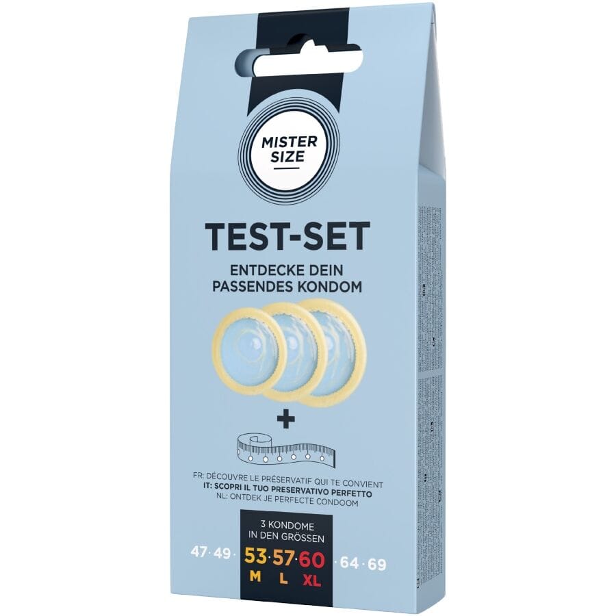 Kondom Testset mit 3 Kondomen in Verschiedenen Grössen + Massband – Ansicht 3
