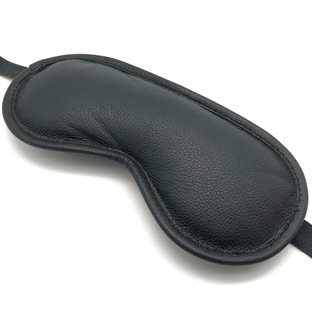 Leder-Augenmaske Blind Up gepolstert Schwarz – Ansicht 2