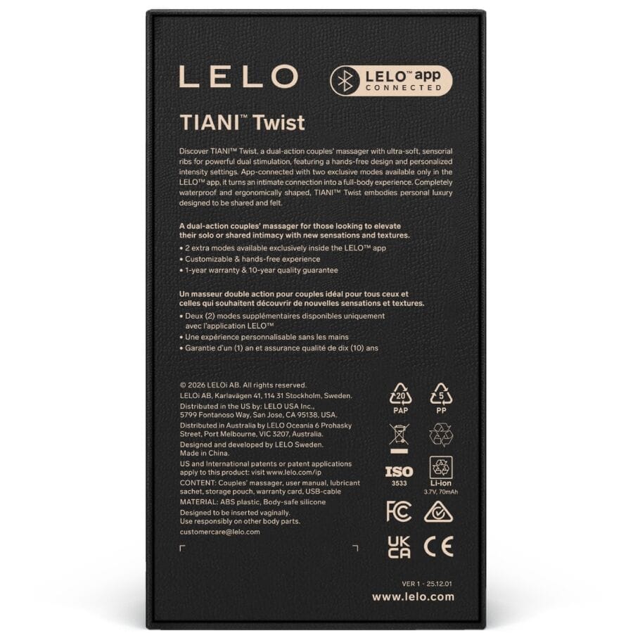 Lelo - Tiani Twist Couples Vibrator Foam