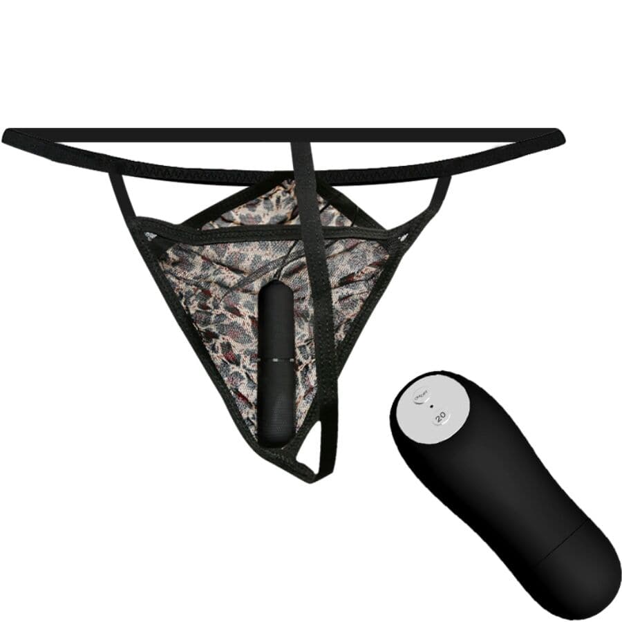 Liebeskugeln Stringtanga mit Vibrationskugel und Fernbedienung Schwarz – Ansicht 3