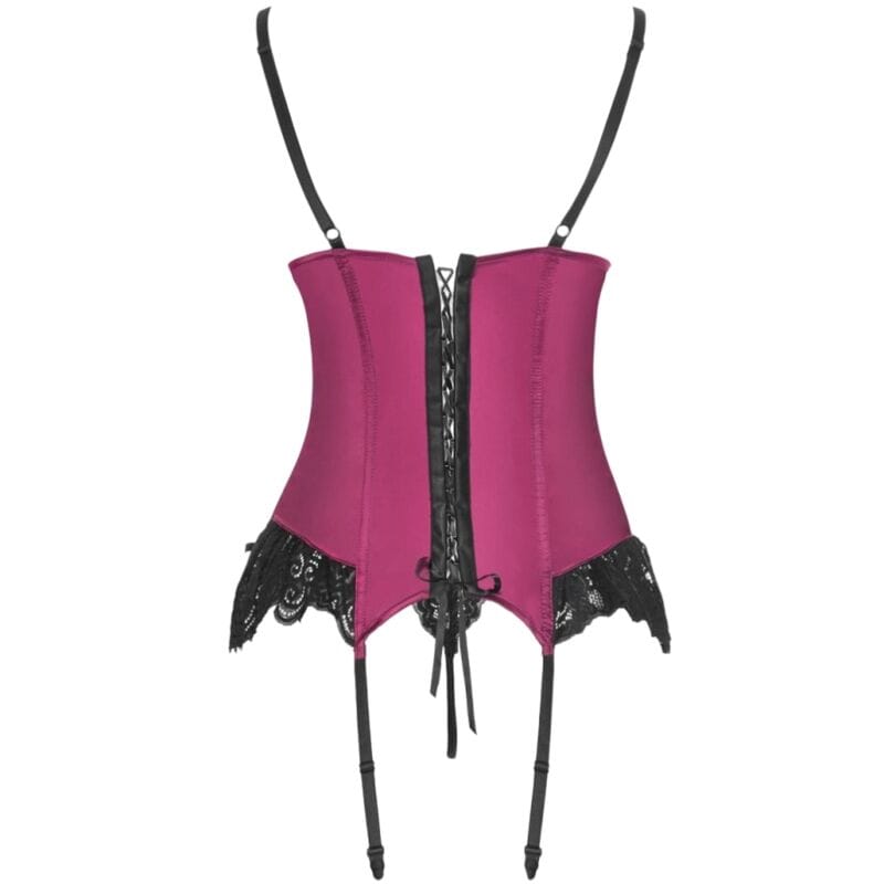 Livco Corsetti Fashion - Agrafena Cf 90436 Korsett + Tanga Burgunder S/M