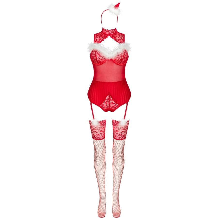 Strümpfe Fashion Limpid Snowflakes Lc 90604 Body + Strümpfe + Weihnachtsstirnband S/M.2