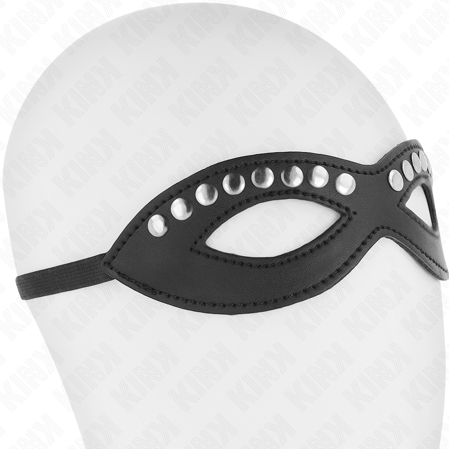 Maske Augenmaske mit Mininieten Modell 1 Schwarz – Ansicht 4