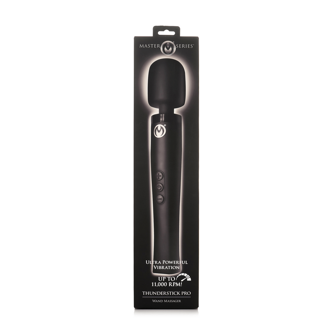 Massagestab Master Series Thunderstick Pro Hochdrehzahl Silikon Schwarz 32,7 cm – Ansicht 3