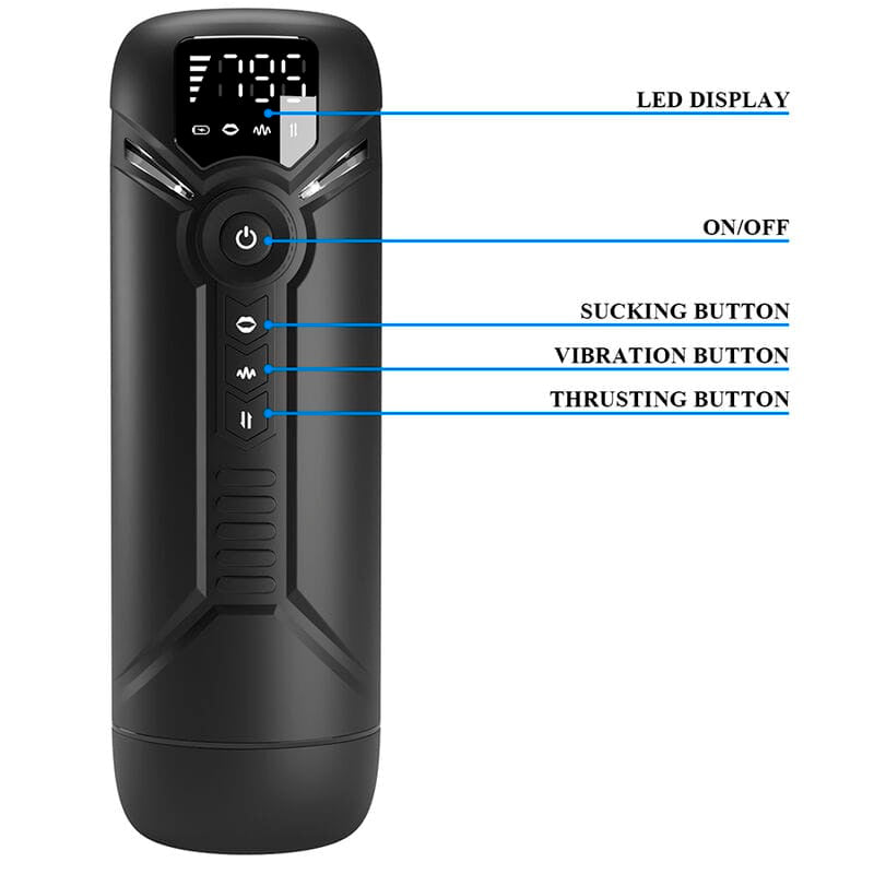 Masturbator Aetola automatisch multifunktional mit Halterung Schwarz – Ansicht 10